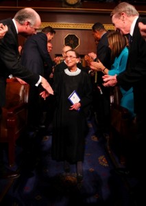 Justice Ruth Bader Ginsburg, pictured arriving for President Barack Obama's address to a joint session of Congress on Feb. 24, was so strong in her dissent in Ricci v. DeStefano that she read it from the bench, something she has done only a handful of times in her over 15 years on the Court.