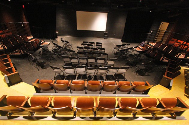 The Crescent Underground Theater is one of the new features of the renovated basement shared by Morse and Stiles.