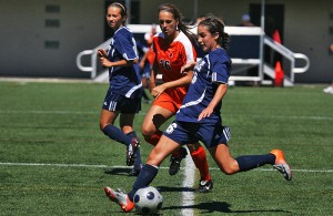 Midfielder Jessica Schloth ’14 had one shot on goal during Yale’s 1–0 loss to Illinois on Sunday at Reese Stadium.