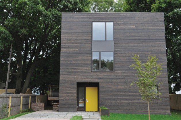 First-year architecture students designed and built a house in New Haven for a low-income family.