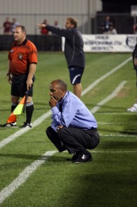 “We’re not going to bury our heads here,” men’s soccer head coach Brian Tompkins said after his team’s fifth straight loss.