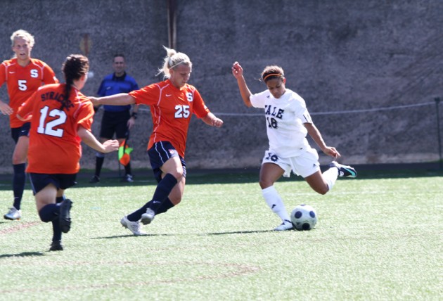Captain Becky Brown ’11 leads the Bulldogs with 13 shots on goal. She has one goal and one assist so far this season.