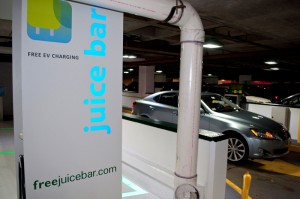 The Chapel Square Garage’s new array of services are all entirely free of charge, including a charging station for hybrid cars.