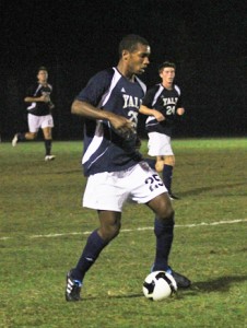 Cody Wilkins ’14 had three shots, one of them on goal, against Fairleigh Dickinson, but the Bulldogs were unable to find the back of the net.