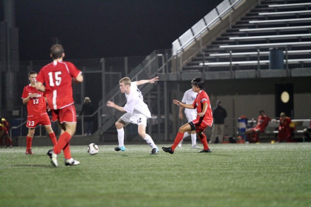 Andy Hackbarth ’12 converted his second penalty kick of the season Tuesday against St. John’s, but it wasn’t enough for Yale to win.