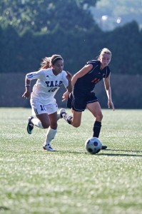 Captain Becky Brown ’11 had two of the Bulldogs’ three goals in the Elis 3–2 victory of Marist. Brown has three goals this season.
