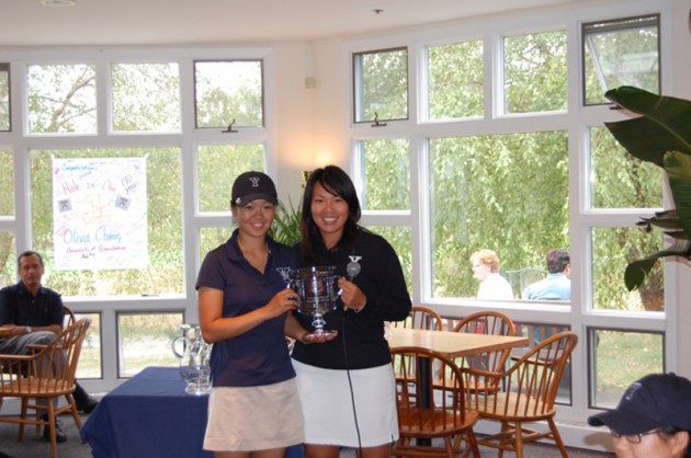 Seo Hee Moon, left, won the individual competition at the Yale Women’s Intercollegiate.