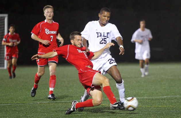 The men’s soccer team begins its 2010 Ivy League season Saturday at Cambridge, Mass., against the Crimson.