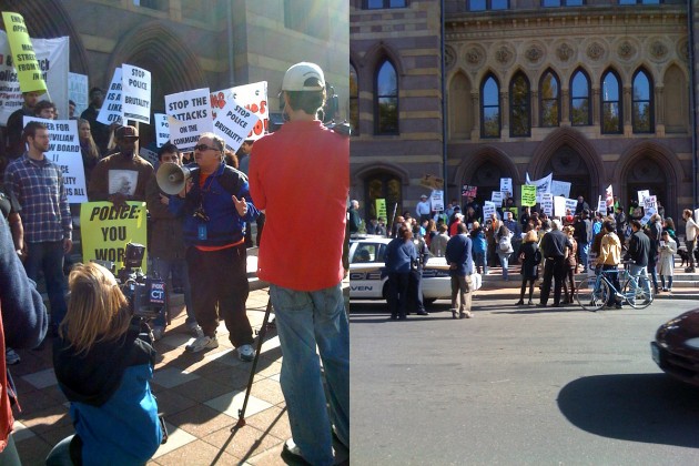 The New Haven community marches against police brutality.