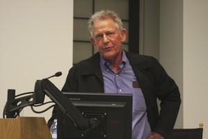 Bill Berkson, noted poet and art critic, spoke to School of Art students about the failure of administrative mechanisms such as museums to understand art’s purpose.