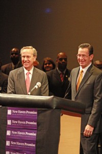University President Richard Levin and Connecticut governor-elect Dan Malloy discuss the New Haven Promise program.