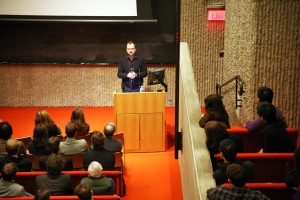 During his lecture on post-war architecture, Makram el Kadi discussed how many of his buildings reflect the local strife that surrounds them.