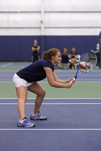 Elizabeth Epstein ’13 won both of her No. 2 singles matches in straight sets over Boston College and Boston University.