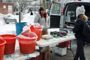 The Wooster Square farmers’ market is held every Saturday from May 1 through December 13, from 9:00 a.m. to 1:00 p.m.