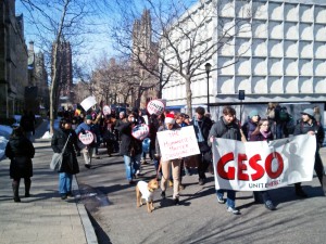 GESO leadership claimed that Yale has become less responsive to faculty members in a protest held Tuesday. They also promoted the idea of creating a union for graduate student teachers.