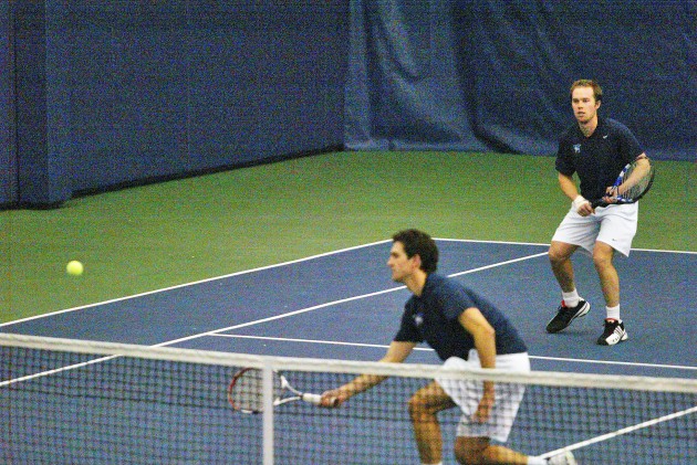 The men’s tennis team has won three of its last four doubles points.