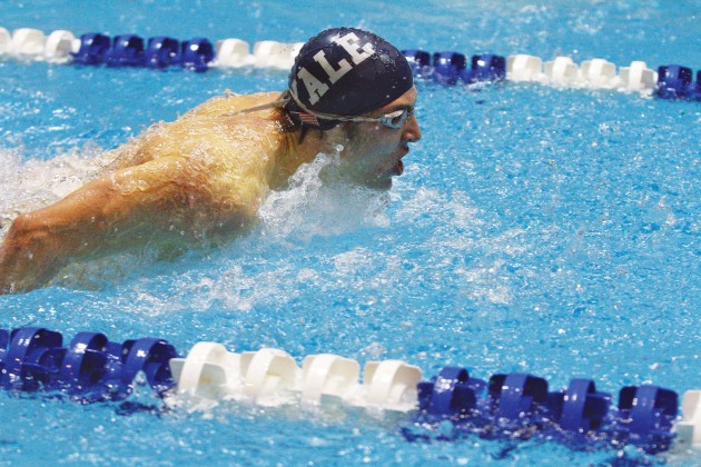 The men’s swimming team defeated Brown 171–118 in what was the Bulldogs’ final home meet.