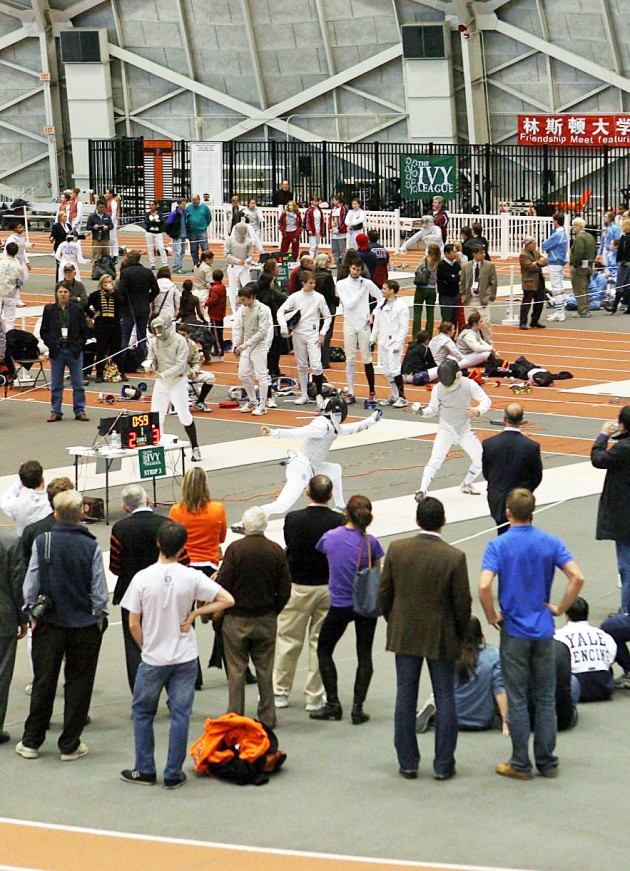 The men’s fencing team lost the title-deciding match against Harvard in the final seconds at the Ivy League Championship tournament last weekend.