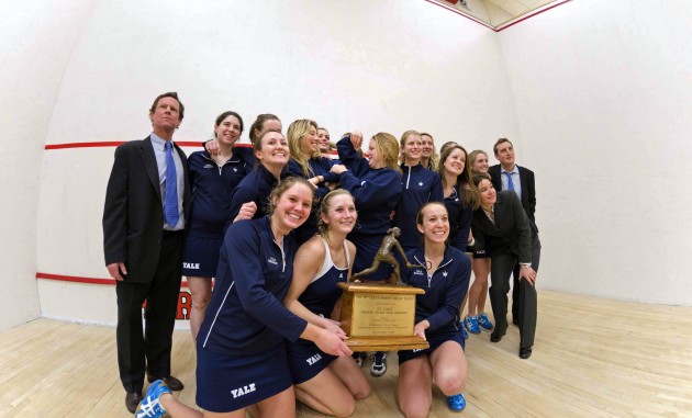 The women’s squash team finished the season undefeated, 17–0, and won the Ivy League and national championships, both by defeating the Harvard Crimson.