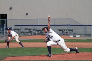 Pitch Vinny Lally ’14 appeared in four of the Bulldogs’ 13 contests over spring break. The team is 5–8 thus far this season.