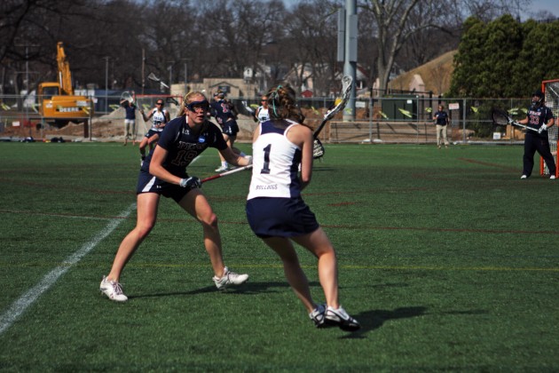 Caroline Crow ’12 leads the women’s lacrosse team with 12 points, including 10 goals.