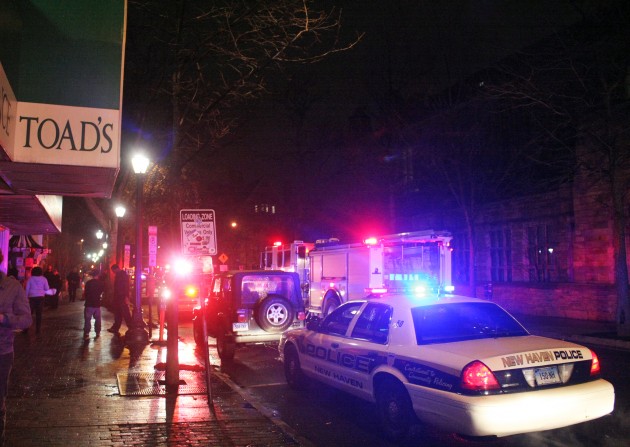 The two men shot inside Toad’s Place were taken to Yale-New Haven Hospital with non-life-threatening wounds.