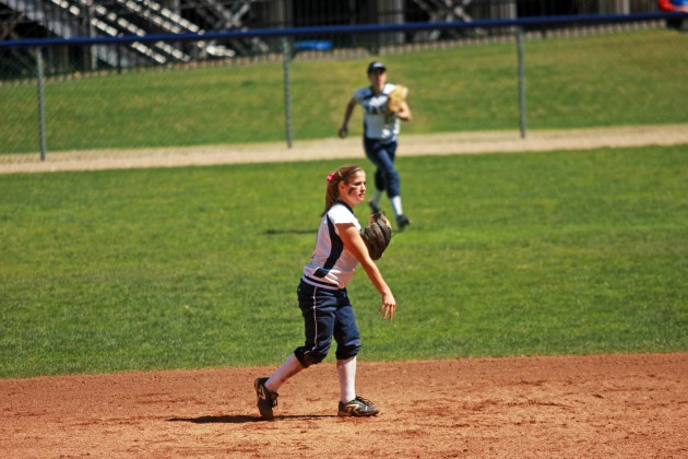 Shortstop Meg Johnson ’12 had a three-run homer in the first of the Elis’ games against Fairfield yesterday.