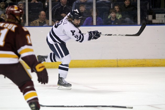 Brian O’Neill ’12 scored goals in both of Yale’s NCAA tournament games this year.