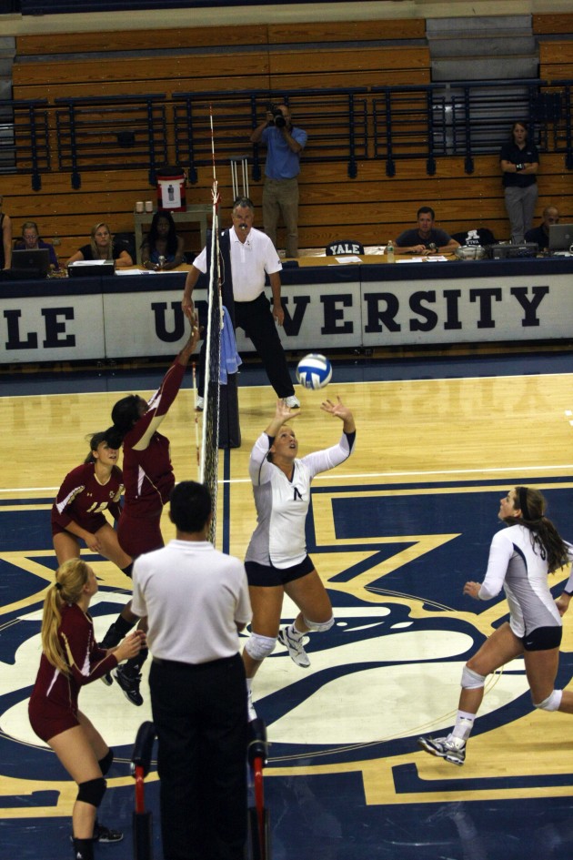 In its opening weekend, the Yale Volleyball team defeated Boston College and Colgate, but then fell to Utah, 3–1, on the last day of the Yale Invitational.