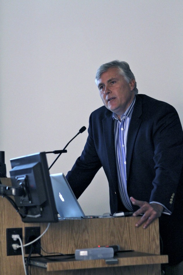 Justin Spring discussed pornographer Samuel Steward’s life story Monday.