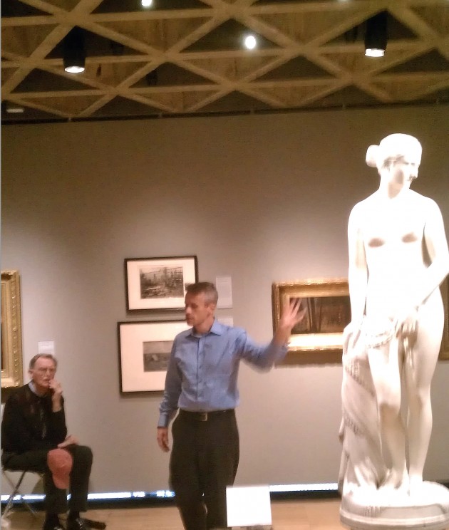 Professor Alexander Nemerov discussed the symbolism of the statue.