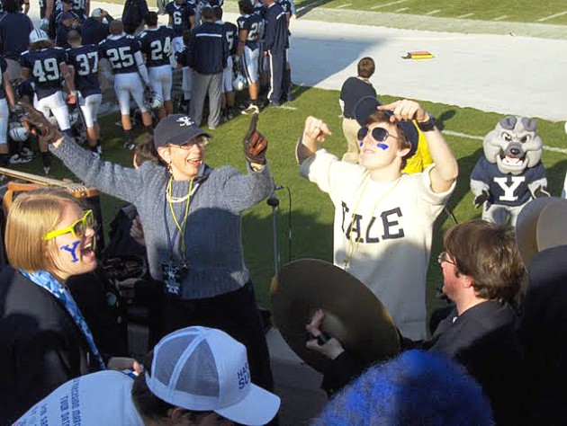 Some Yale faculty members have been attending football games at the Yale Bowl for decades.