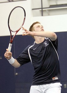 Zachary Dean ’13 won the “G” singles draw over the weekend, defeating George Washington’s Richard Blumenfeld 6–4, 6–4.