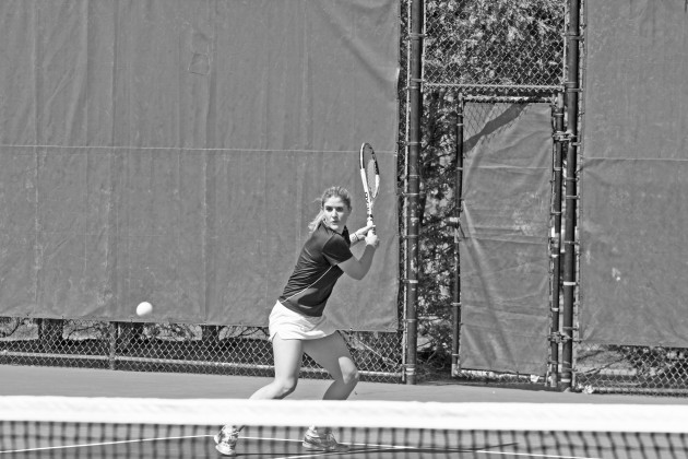Victoria Brook ’12 lost during the first day of competition this weekend, but she came back Sunday in her consolation matches.