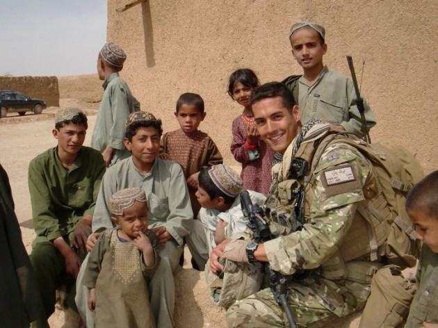 Marine Corps Captain Nick Panza ’07 interacted with local Afghans while on deployment.