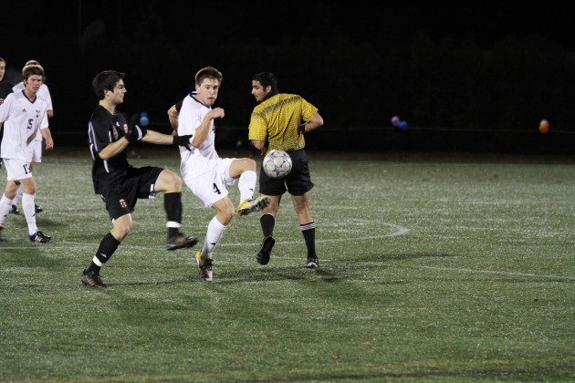 Captain Chris Dennen ’12 is tied for second on the team with seven points, but was unable to find the assist Saturday on his Senior Day.