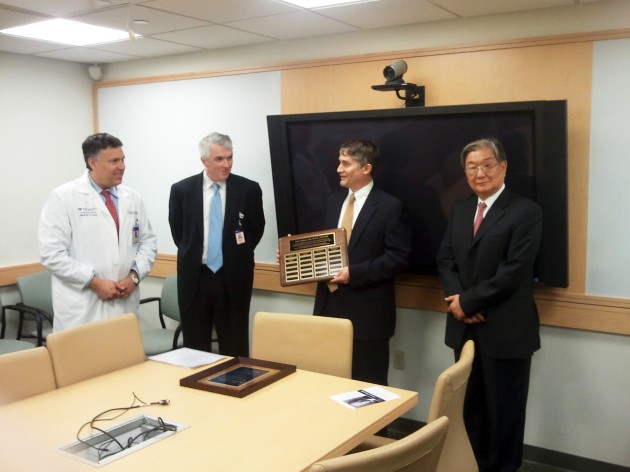 The late Paul Calabresi ’51 MED ’55 was honored in a ceremony Tuesday.