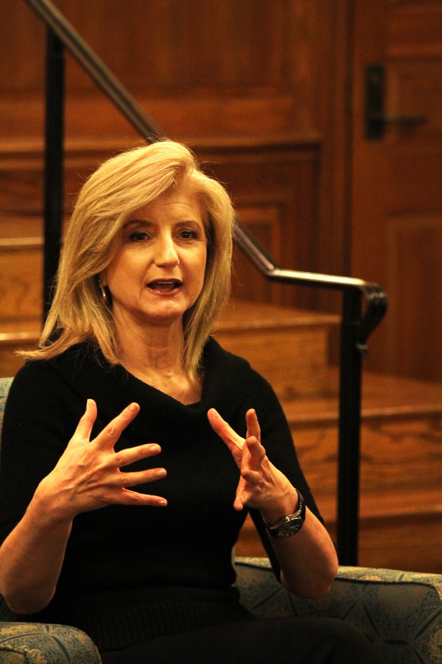 Arianna Huffington, the media magnate and progressive leader, visited campus on Monday for an event with the Yale College Democrats.