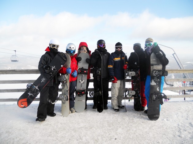snowboarding
