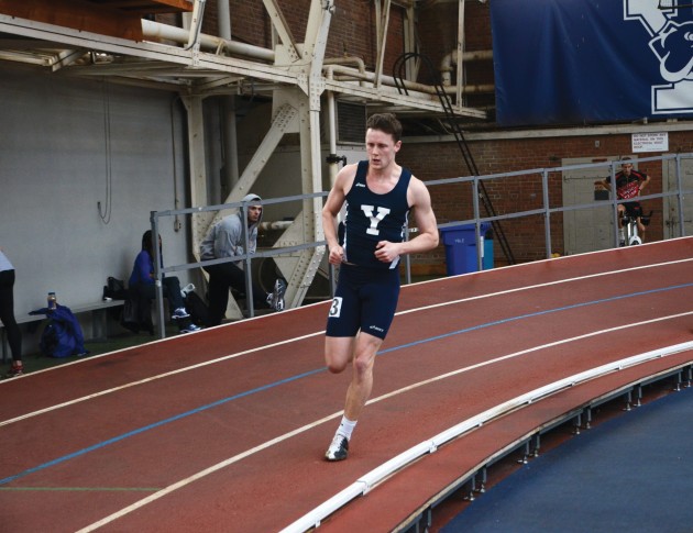 Matthew Bieszard ’12, captain of the men’s track and field team, finished second in the 400-meter dash.