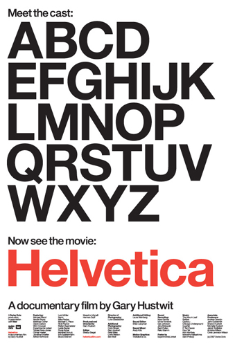 The poster for the 2008 film "Helvetica."