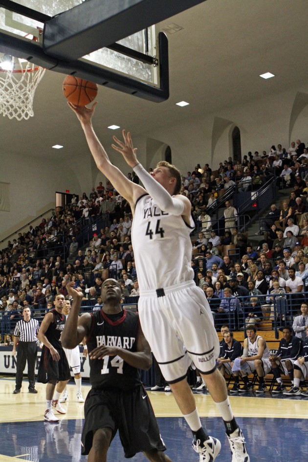 Center Greg Mangano ’12, who averages 18.4 points per game, is one of the seniors Yale will lose to graduation.