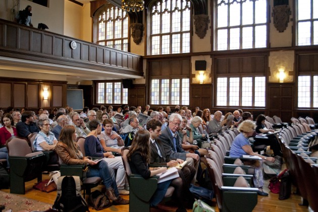 Crowds have gathered for free lectures and screenings at the Whitney Humanities Center since its founding in 1981.