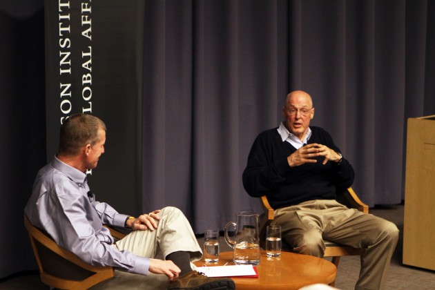 Former Treasury Secretary Henry Paulson discussed his role in responding to the financial crisis of 2008 at a talk Tuesday.