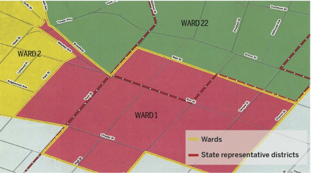 Because of redistricting, state representative district lines now cut through Ward 1, home to Old Campus and eight residential colleges. The “Yale Ward” may split as a result as aldermen redraw the map.