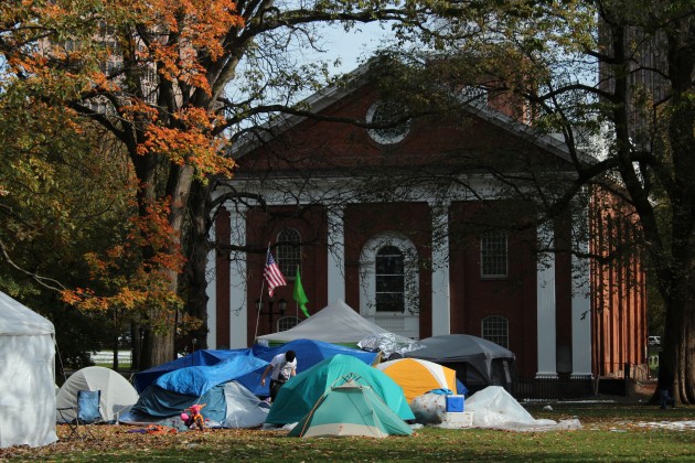 A lawsuit by Occupy New Haven protesters has raised questions over the Green’s ownership.