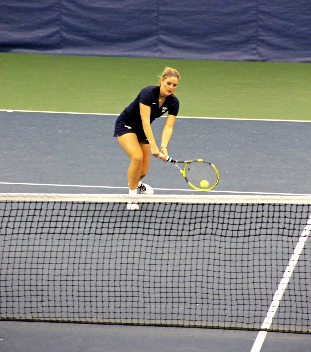 Vicky Brook ’12 swept her Scarlet Knight opponent 6–4, 6–4 at the No. 4 spot Friday as the No. 26 Elis rolled past Rutgers, 6–1.