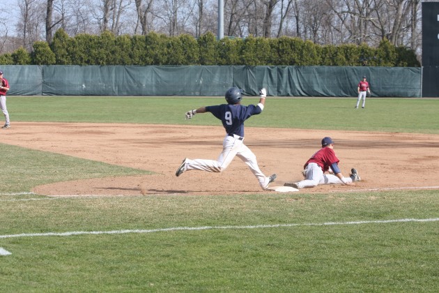 Josh Scharff ’13 hit a solo home run, his first of the season, against Sacred Heart tuesday, but it wasn’t enough, as Yale lost to the Pioneers, 6–3.