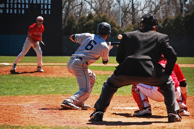 Shortstop Cale Hanson ’14 had two hits in Tuesday’s game against Sacred heart.