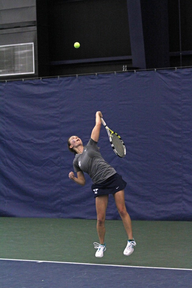 Steph Kent ’12 has led women’s tennis to a 4-0 Ivy record. Yale can clinch its second straight league title this weekend.